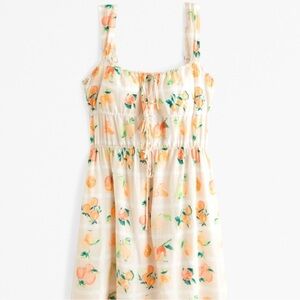 NWT Abercrombie & Fitch Peach Print Dress
